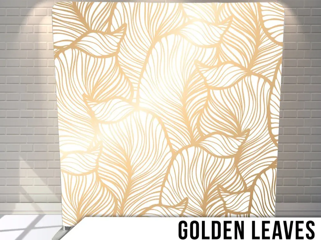 Golden Leaves photo booth backdrop