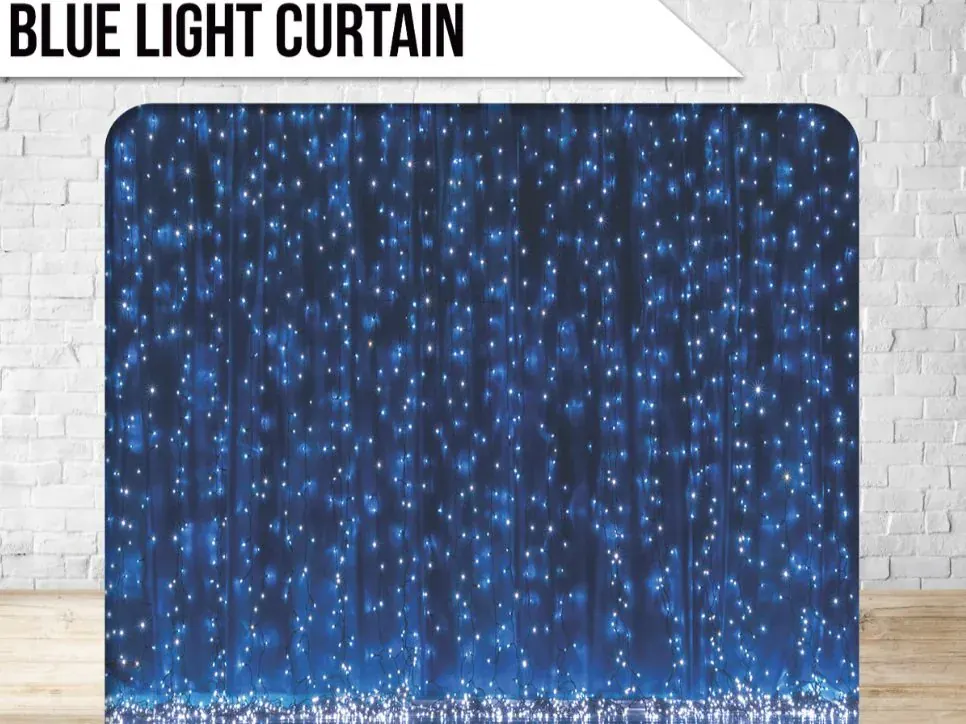 Blue Light Curtain photo booth backdrop