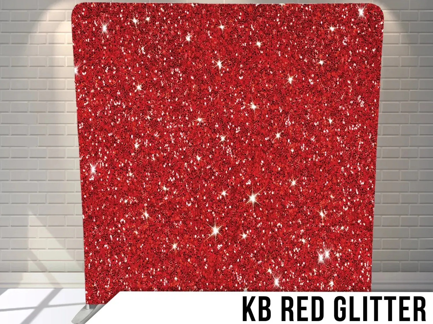Red Glitter photo booth backdrop
